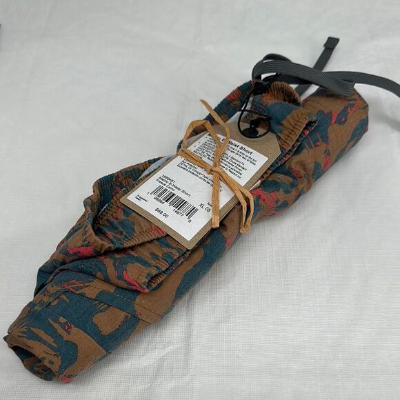 Prana Shorts Mens (M, L, XL) Metric E-Waist Short Fresca Camo 8" Drawstring - Picture 3 of 5